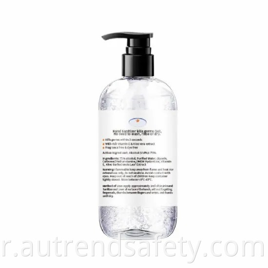 Wholesale Manufactures Waterless Alcohol 500ml Antibacterial Hand Gel 4